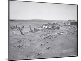 Car and Farm Machinery Buried by Dust and Sand, Dallas, South Dakota, 1936-null-Mounted Giclee Print