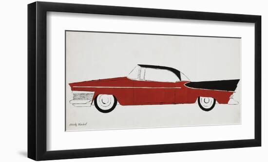 Car, c.1959 (red)-Andy Warhol-Framed Art Print