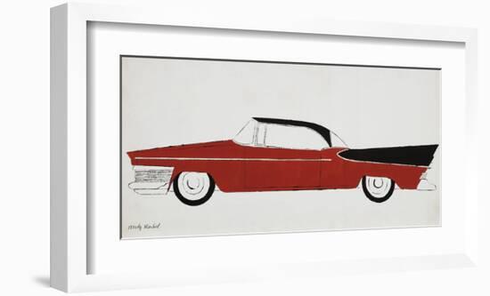 Car, c.1959 (red)-Andy Warhol-Framed Art Print