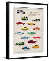 Car Cartography I-Clara Wells-Framed Giclee Print