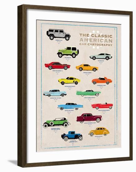 Car Cartography I-Clara Wells-Framed Giclee Print