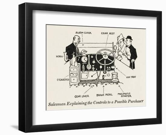 Car Controls-William Heath Robinson-Framed Art Print