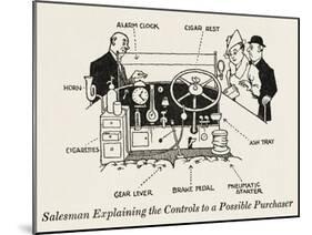 Car Controls-William Heath Robinson-Mounted Art Print