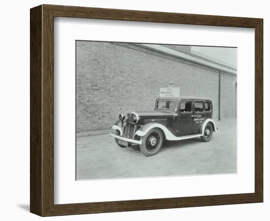 Car Converted into London County Council Ambulance, Wandsworth Depot, 1940-null-Framed Photographic Print