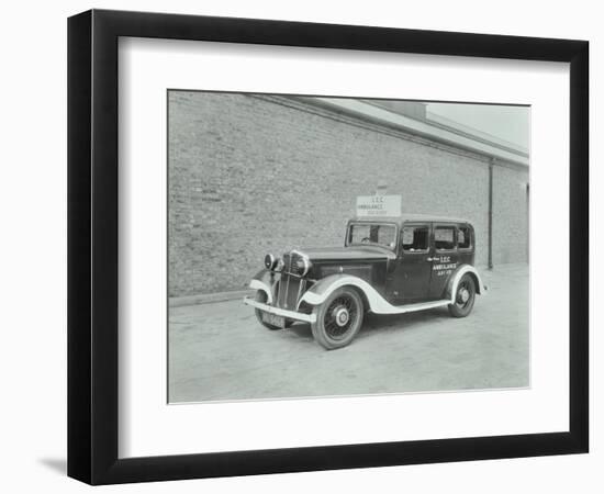 Car Converted into London County Council Ambulance, Wandsworth Depot, 1940-null-Framed Photographic Print