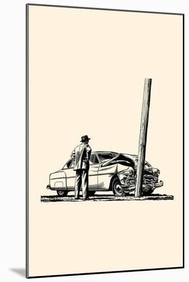 Car Crash-null-Mounted Art Print