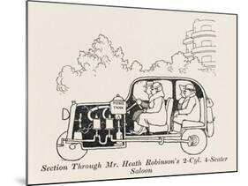 Car Cross Section 2-William Heath Robinson-Mounted Art Print