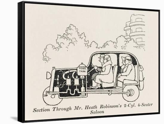 Car Cross Section 2-William Heath Robinson-Framed Stretched Canvas