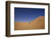 Car Descending a Sand Dune, Namib-Naukluft National Park, Namibia-David Wall-Framed Photographic Print