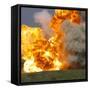 Car explosion-null-Framed Stretched Canvas