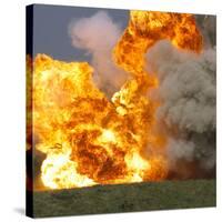 Car explosion-null-Stretched Canvas