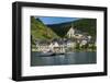 Car Ferry Crossing the Moselle River Near Beilstein, Moselle Valley, Rhineland-Palatinate, Germany-Michael Runkel-Framed Photographic Print