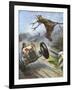 Car Hits Stag-Vittorio Pisani-Framed Art Print