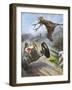 Car Hits Stag-Vittorio Pisani-Framed Art Print