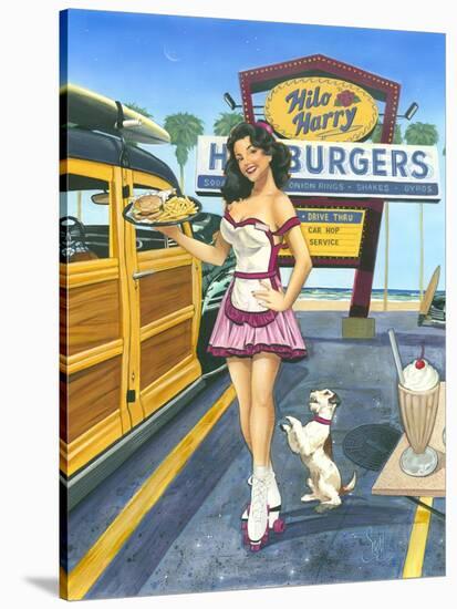 Car Hop Cutie-Scott Westmoreland-Stretched Canvas