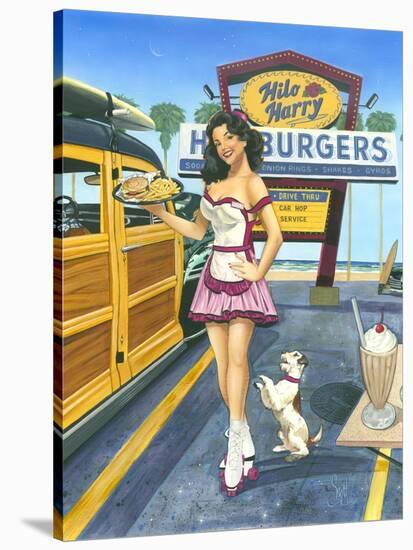 Car Hop Cutie-Scott Westmoreland-Stretched Canvas