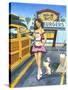 Car Hop Cutie-Scott Westmoreland-Stretched Canvas