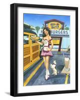 Car Hop Cutie-Scott Westmoreland-Framed Art Print