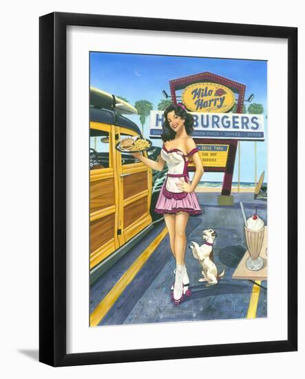 Car Hop Cutie-Scott Westmoreland-Framed Art Print