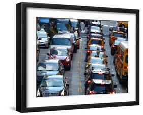 Car jam on 42nd Street at Grand Central terminal-Jan Halaska-Framed Photographic Print