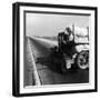 Car Laden with Baggage on Desolate Track of Highway in Desert in Southern California-Dorothea Lange-Framed Photographic Print