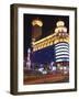 Car Light Trails and Illuminated Buildings, Peoples Square, Shanghai, China-Kober Christian-Framed Photographic Print