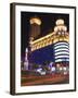 Car Light Trails and Illuminated Buildings, Peoples Square, Shanghai, China-Kober Christian-Framed Photographic Print