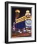 Car Light Trails and Illuminated Buildings, Peoples Square, Shanghai, China-Kober Christian-Framed Photographic Print