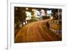 Car light trails on a busy road in Central, Hong Kong Island by night, Hong Kong, China, Asia-Fraser Hall-Framed Photographic Print