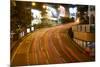 Car light trails on a busy road in Central, Hong Kong Island by night, Hong Kong, China, Asia-Fraser Hall-Mounted Photographic Print