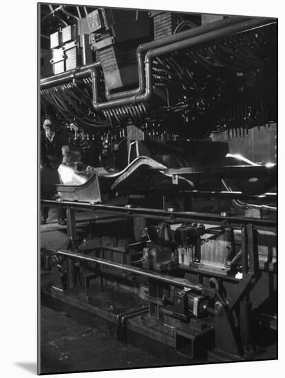 Car Manufacturing - Complex Hydraulic Press-Heinz Zinram-Mounted Photographic Print