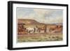 Car Meets a Carriage in the Australian Outback-Percy F.s. Spence-Framed Art Print