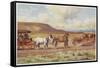 Car Meets a Carriage in the Australian Outback-Percy F.s. Spence-Framed Stretched Canvas