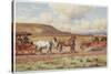 Car Meets a Carriage in the Australian Outback-Percy F.s. Spence-Stretched Canvas