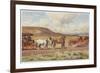 Car Meets a Carriage in the Australian Outback-Percy F.s. Spence-Framed Premium Giclee Print