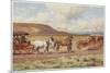 Car Meets a Carriage in the Australian Outback-Percy F.s. Spence-Mounted Premium Giclee Print