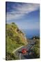 Car on Great Ocean Road-Jon Hicks-Stretched Canvas
