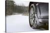 Car on Rural Road in Winter-Chris Henderson-Stretched Canvas