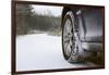 Car on Rural Road in Winter-Chris Henderson-Framed Photographic Print