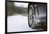 Car on Rural Road in Winter-Chris Henderson-Framed Photographic Print