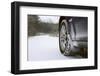 Car on Rural Road in Winter-Chris Henderson-Framed Photographic Print