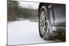 Car on Rural Road in Winter-Chris Henderson-Mounted Photographic Print