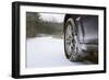 Car on Rural Road in Winter-Chris Henderson-Framed Photographic Print