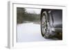 Car on Rural Road in Winter-Chris Henderson-Framed Photographic Print