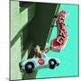 Car on Street Sign in America-Salvatore Elia-Mounted Photographic Print