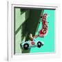 Car on Street Sign in America-Salvatore Elia-Framed Photographic Print