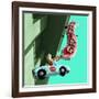 Car on Street Sign in America-Salvatore Elia-Framed Photographic Print