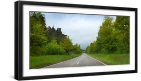 Car on Wet Highway in Springtime, Baden-Wurttemberg, Germany-null-Framed Photographic Print