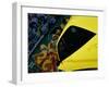 Car Parked by Graffiti Filled Wall-null-Framed Photographic Print