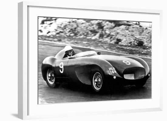 Car Racing Driver David Blakely During Race He Was Shot by Former Lover Ruth Ellis in 1955-null-Framed Photo